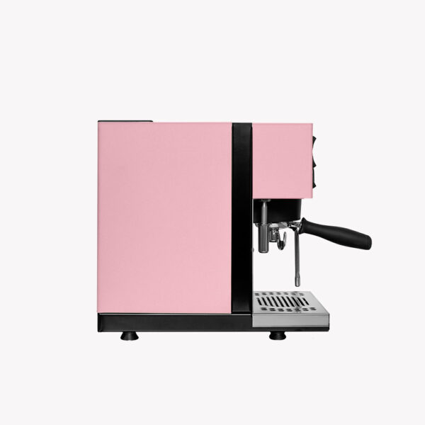 Profil gauche de la machine à café Silvia Pro X rose